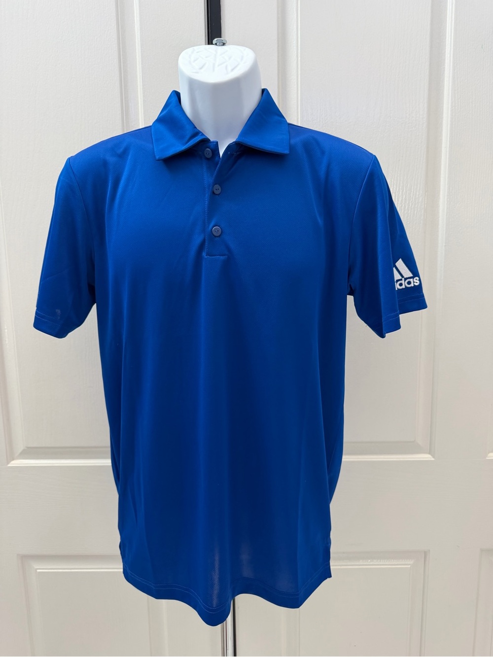 Adidas Blue Performance Polo Shirt Sz S
